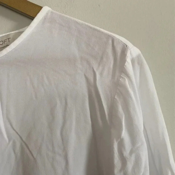 Ann Taylor LOFT Boho White Bell Sleeve Top - Picture 6 of 8